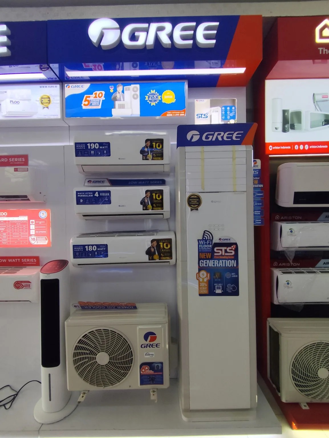 Showcase AC Gree original di showroom Radja AC
